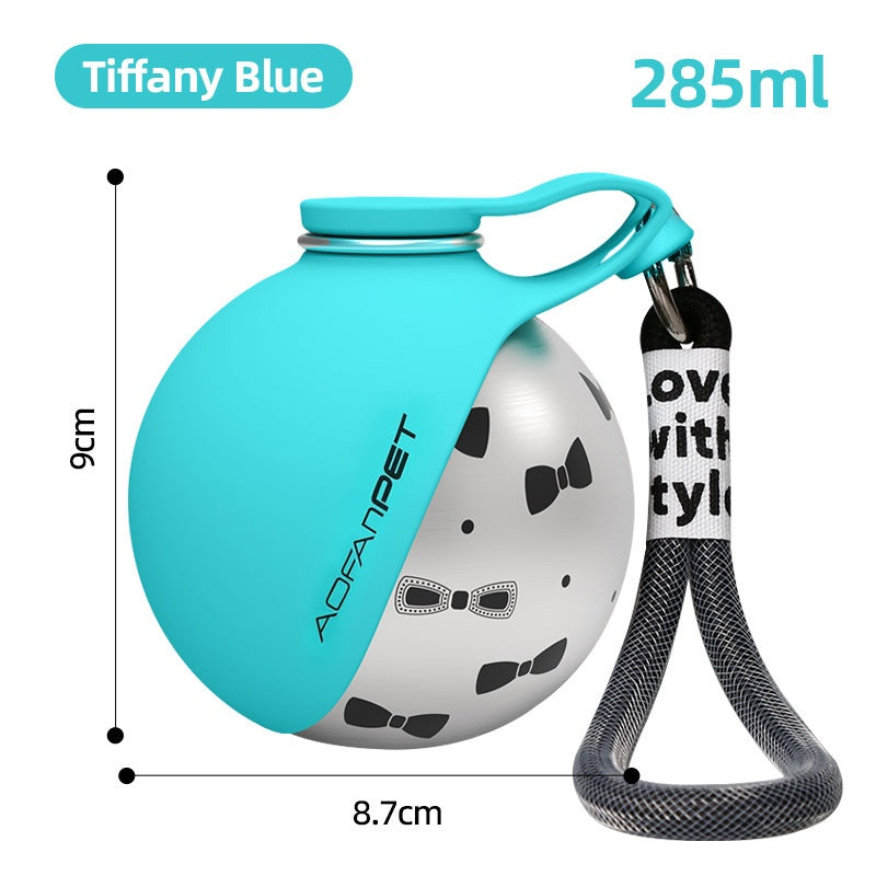 Portable Outdoor Pet Stainless Steel Water Cup Small Dog Water Bottle