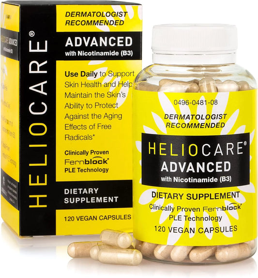 Heliocare Advanced Niacin B3 Supplement – Fernblock PLE Extract 240mg, Skin Cell Health Support