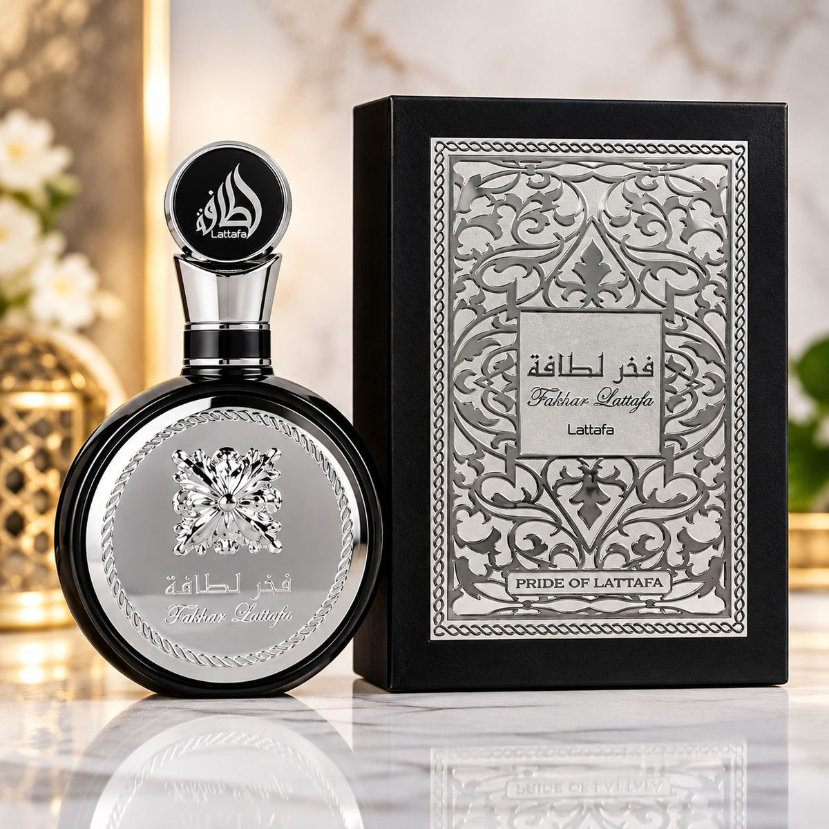 Lattafa Fakhar Pride Silver Luxury Perfume 3.4 oz | Eau de Parfum