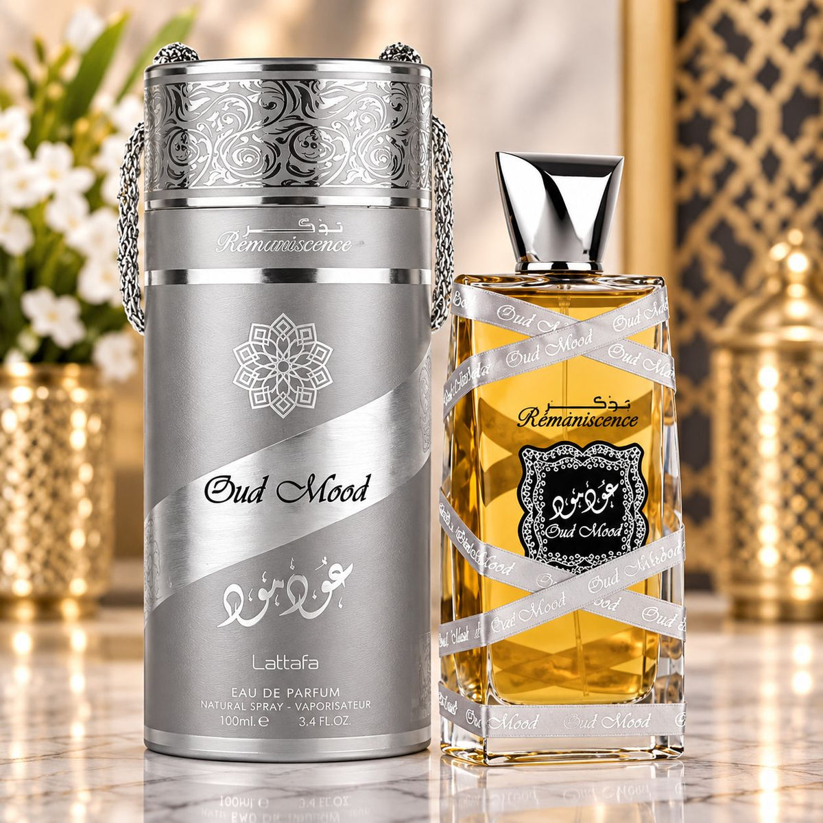 Lattafa Oud Mood Reminiscence Luxury Perfume 3.4 oz | Unisex Eau de Parfum