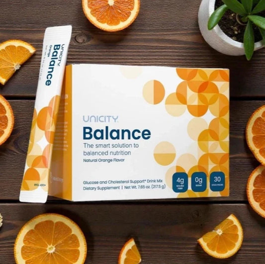 Unicity Balance Dietary Supplement NATURAL ORANGE, 30 Stick Packs - Exp. 4/2028