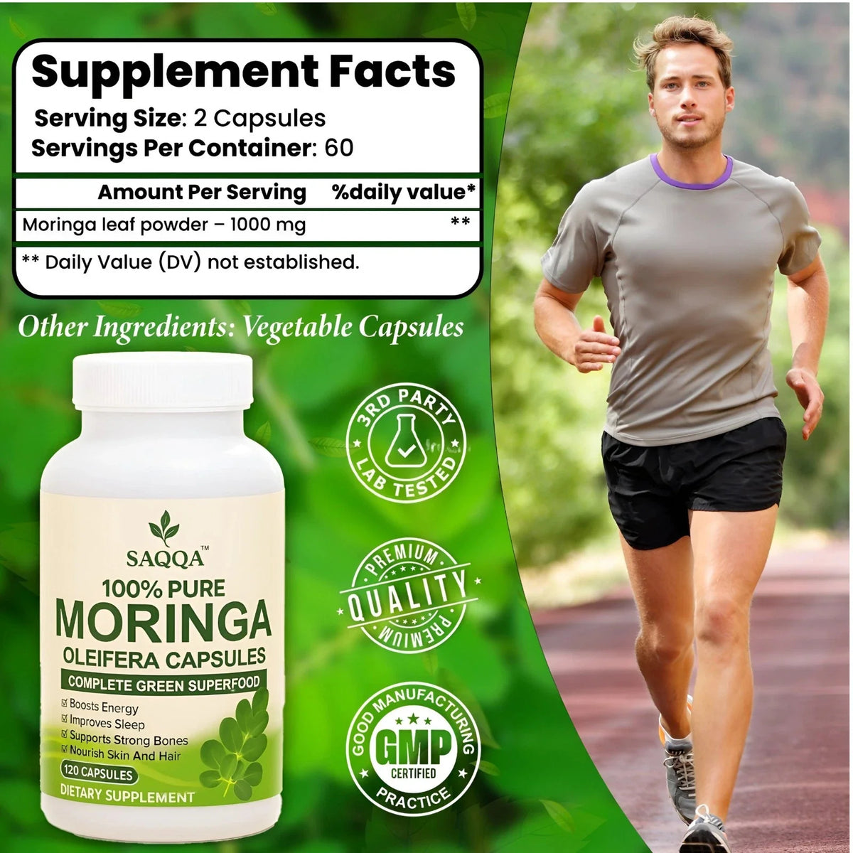 PURE MORINGA OLEIFERA CAPSULES