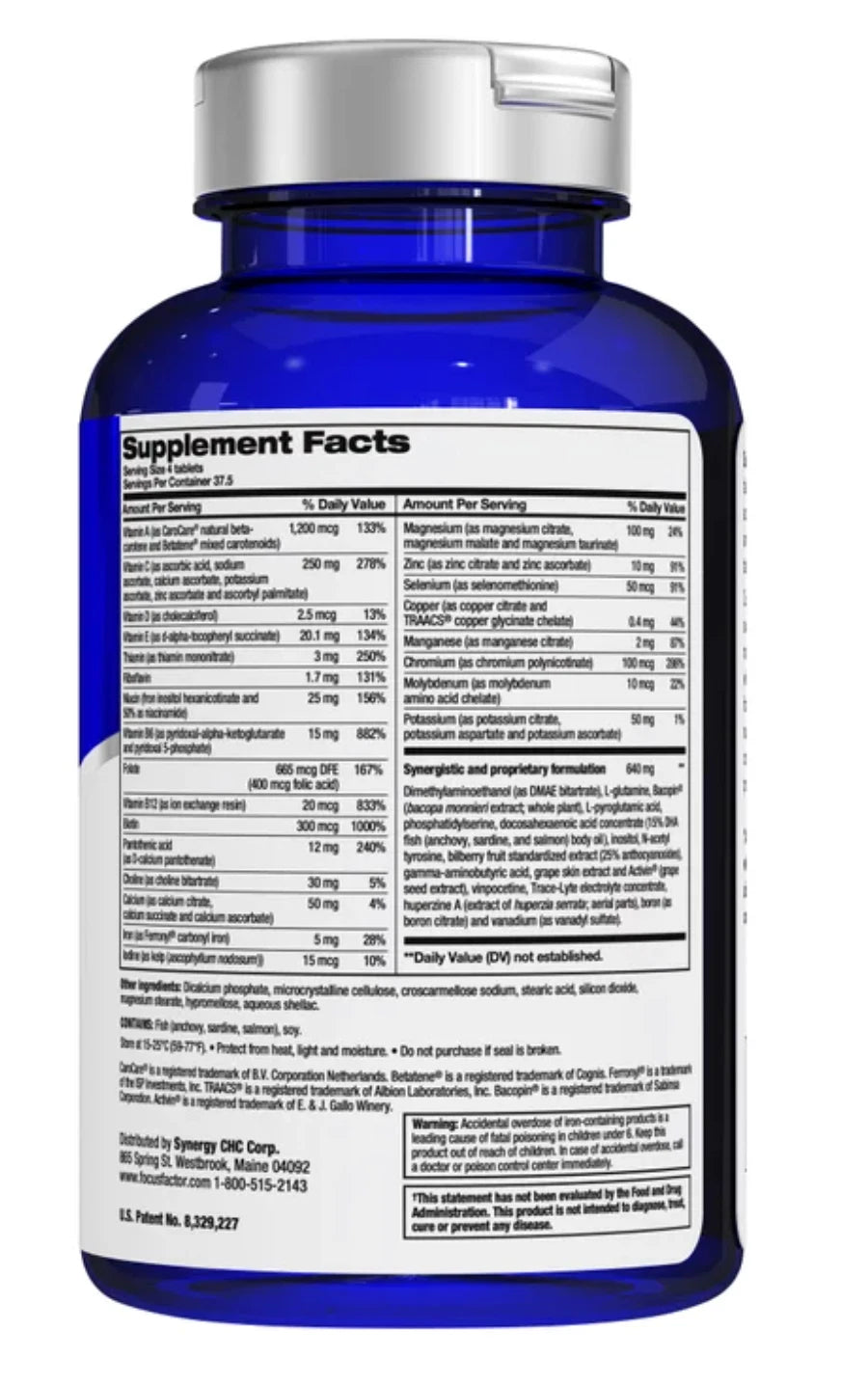 Focus Factor Extra Strength Brain Supplement – Multivitamin & Cognitive Support, 120 Count