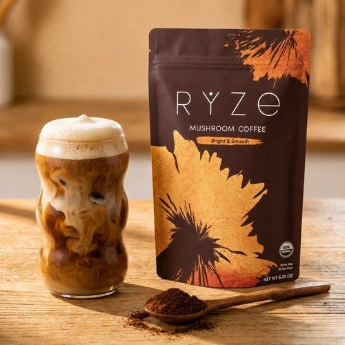 1Pack Organic Rýze Mushroom Coffee 30 Servings Instant Coffee Free Shipping New