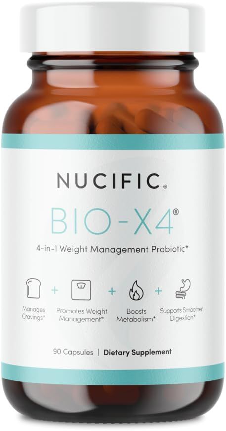 Nucific Bio-X4 Dietary Supplement 90 Capsules Digestive Wellness Support