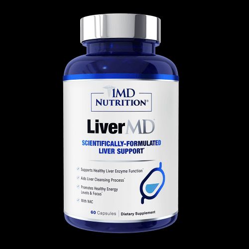 1MD Nutrition LiverMD – Liver Support Supplement for Daily Wellness, 60 Capsules