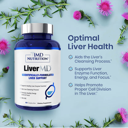 1MD Nutrition LiverMD – Liver Support Supplement for Daily Wellness, 60 Capsules