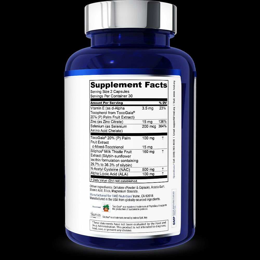 1MD Nutrition LiverMD – Liver Support Supplement for Daily Wellness, 60 Capsules