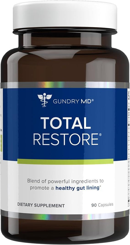 Gundry MD Total Restore – Gut Health & Gut Lining Support Supplement, 90 Capsules (Plastic Bottle)