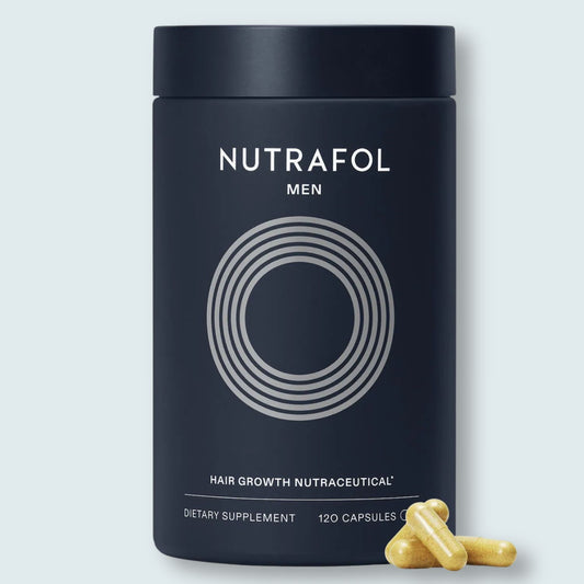 Nutrafol Men's Hair Growth Supplement 120 Capsules Plastic Bottle – Thicker Hair & Scalp Coverage