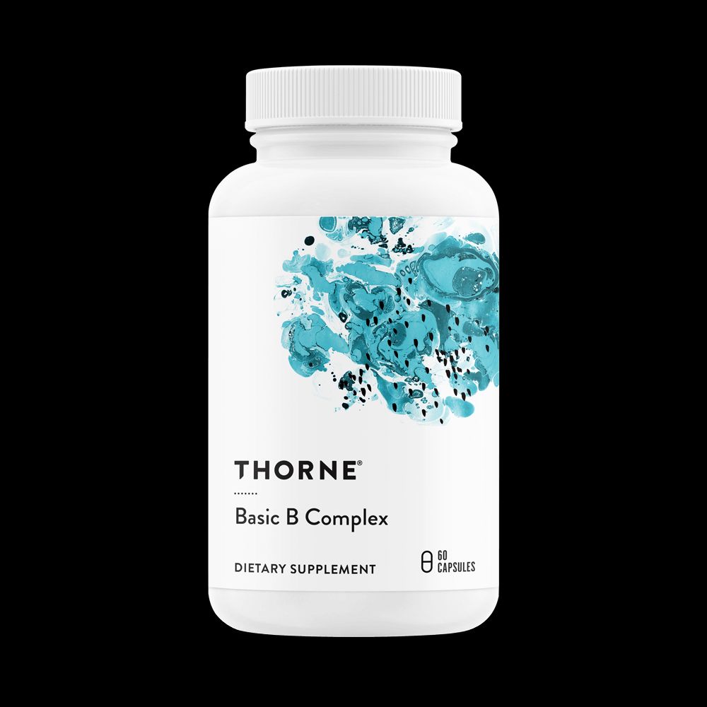 Thorne Basic B Complex with 8 Active B Vitamins & Choline 60 Capsules